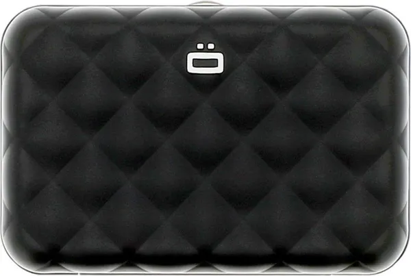 Ogon Designs Dames Creditcardhouder Quilted Button - Black