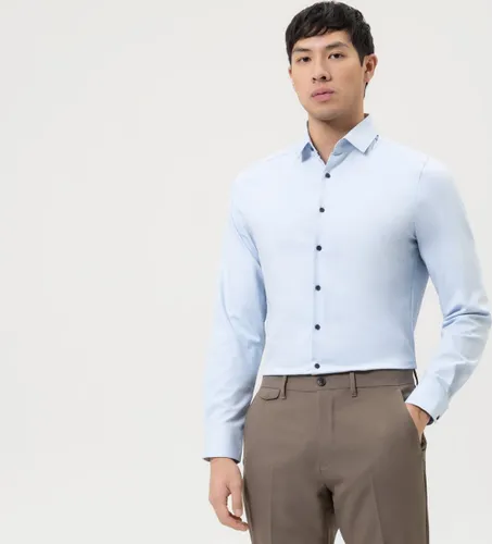 OLYMP 24/7 Level 5 body fit overhemd - twill - lichtblauw (contrast) - Strijkvriendelijk - Boordmaat: 40