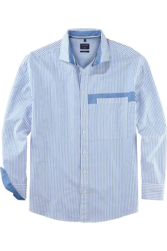 OLYMP Casual Regular Fit Overhemd lichtblauw, Gestreept