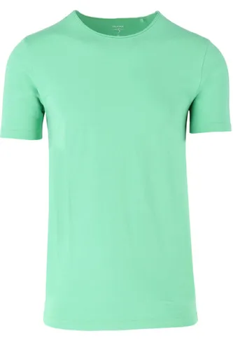 OLYMP Level Five Body Fit T-Shirt ronde hals grijs-groen, Effen
