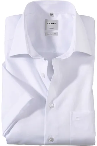 OLYMP Luxor Comfort Fit Overhemd Korte mouw wit