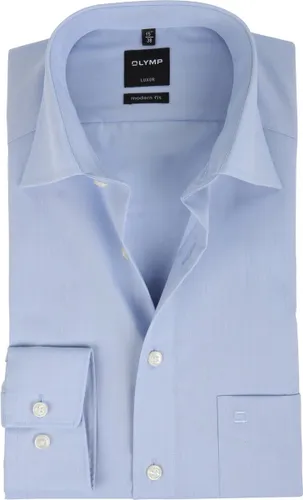 OLYMP Luxor modern fit overhemd - lichtblauw - Strijkvrij - Boordmaat: 45