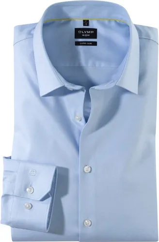 OLYMP No. Six super slim fit overhemd - lichtblauw twill - Strijkvriendelijk - Boordmaat: 41