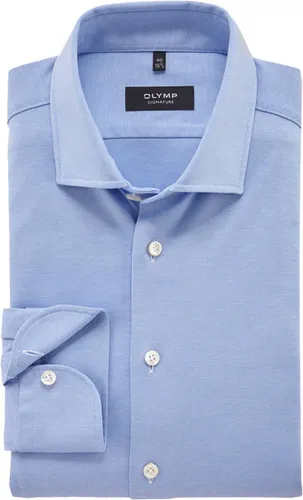 Olymp Signature Overhemd Jersey Lichtblauw