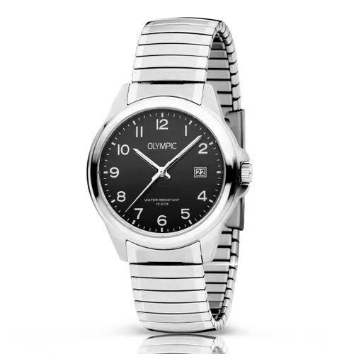 Olympic OL26HSS309 CHARLIE - Horloge - Staal - Zwart - 37,5mm