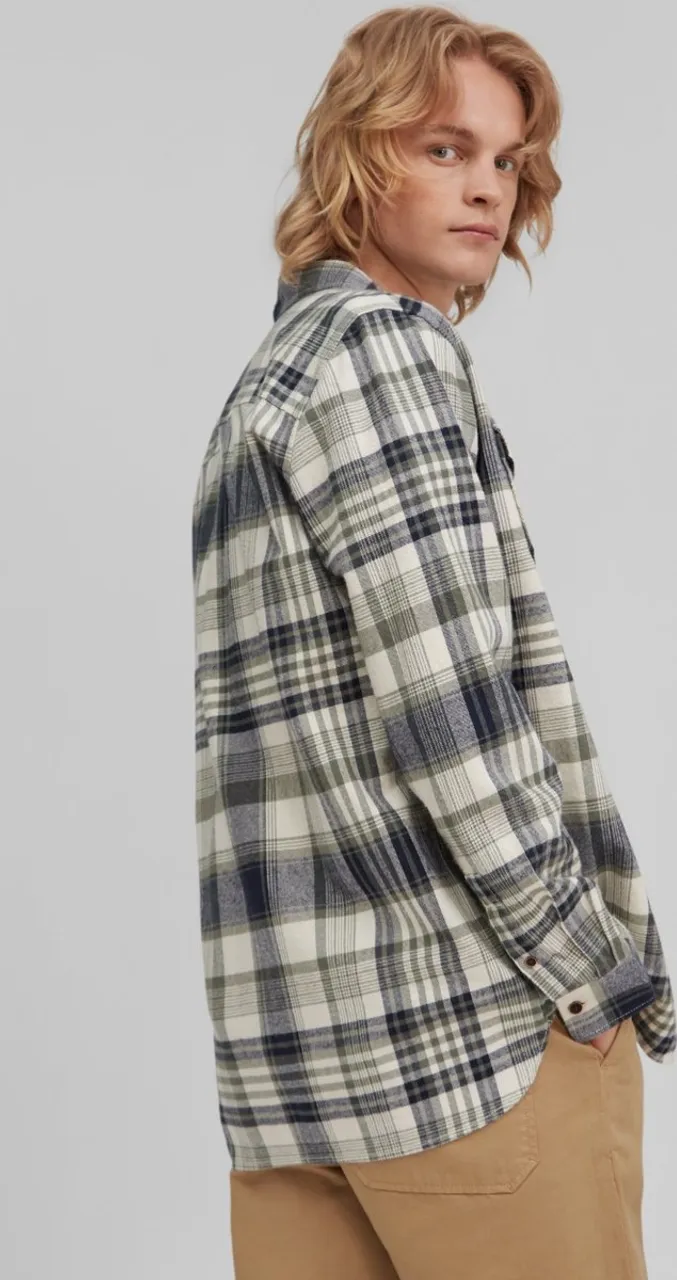 O'Neill Shirts Men Flannel Check Shirt Birch S - Birch 100% Katoen Collar