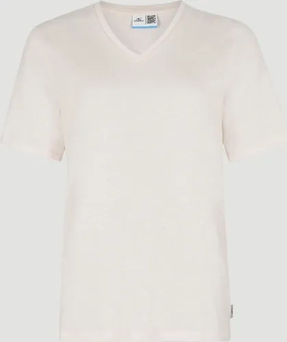 O'Neill T-Shirt Women ESSENTIALS V-NECK T-SHIRT Peach Whip S - Peach Whip 60% Cotton, 40% Recycled Polyester V-Neck
