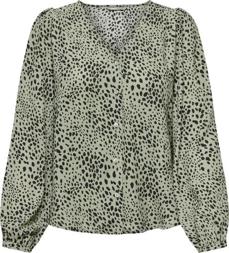 Only Blouse Onlsonja Life L/s Button Top Noos P 15251513 Seagrass/dot Leo Dames