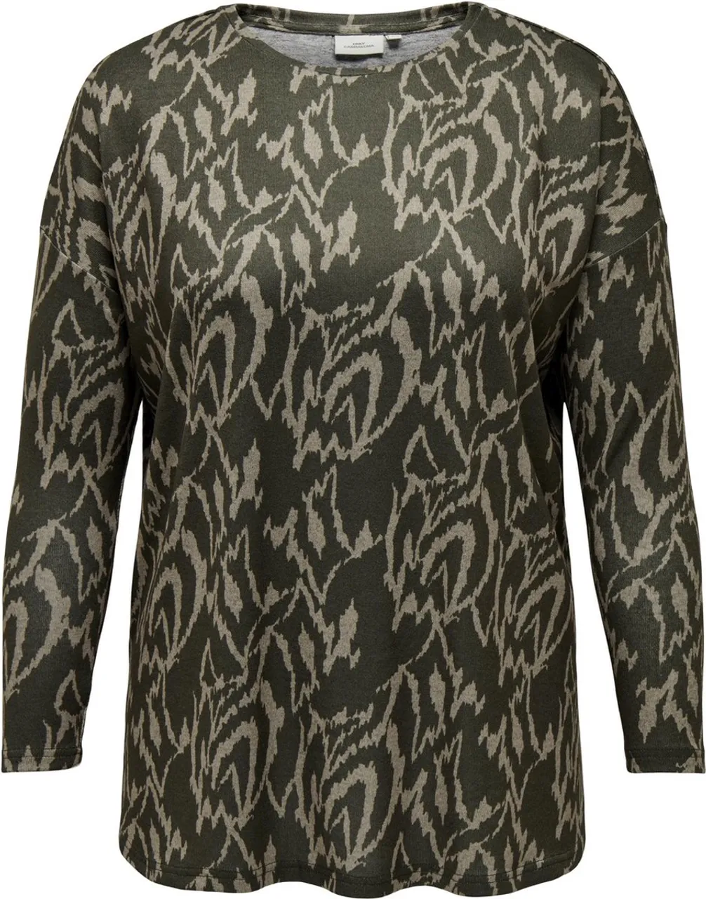 ONLY CARMAKOMA CARALBA GRAPHIC L/S TOP JRS Dames Top