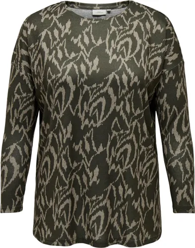 ONLY CARMAKOMA CARALBA GRAPHIC L/S TOP JRS Dames Top