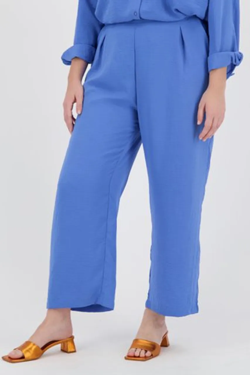 Only Carmakoma Wijde blauwe broek met elastische taille