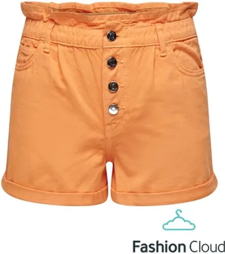 Only Cuba Paperbag Color Shorts Mock Orange ORANJE L