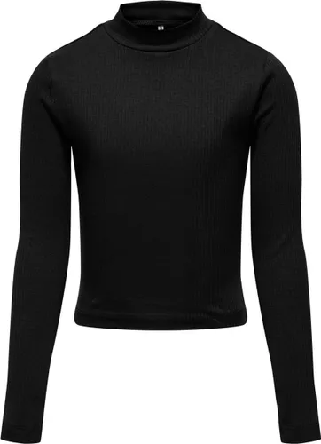 ONLY KOGLINEA LIFE L/S SHORT TOP JRS Meisjes T-shirt - Black