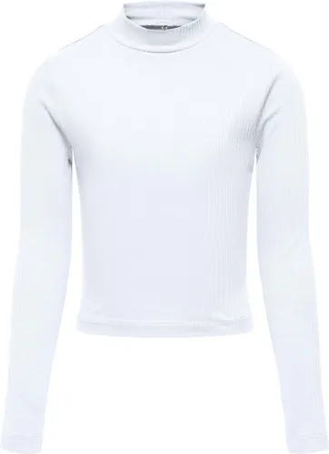 ONLY KOGLINEA LIFE L/S SHORT TOP JRS Meisjes T-shirt - Bright White