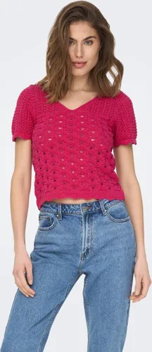 Only ONLBECCA LIFE SS VN TOP - Very Berry Pink