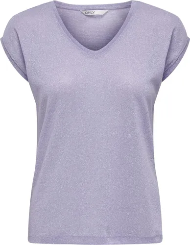 ONLY ONLSILVERY S/S V NECK LUREX TOP JRS NOOS Dames Top