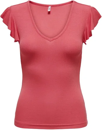 Only T-shirt Onlbelia Cap Sleeve Top Jrs Noos 15227187 Rose Of Sharon Dames