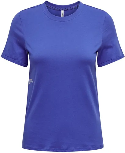 Only T-shirt Onlina Reg S/s Fold-up Top Box Jrs 15324012 Dazzling Blue/story Dames