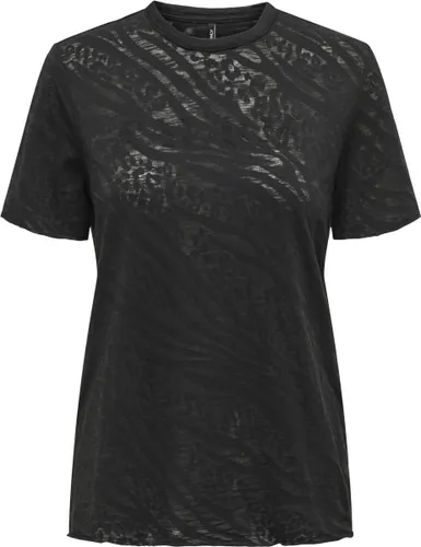Only T-shirt Onlrebe S/s Top Box Jrs 15320988 Black/savage Dames