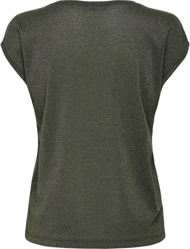 Only T-shirt Onlsilvery S/s V Neck Lurex Top Jrs 15136069 Rosin Dames