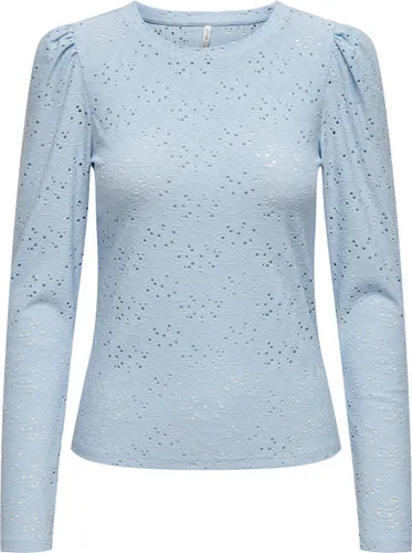Only T-shirt Onlsmilla L/s O-neck Puff Top Jrs 15313956 Clear Sky Dames