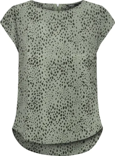 Only T-shirt Onlvic S/s Aop Top Noos Ptm 15161116 Seagrass/dot Leo Dames