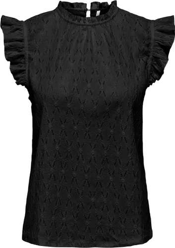 Only Top Onlelina S/l Frill Top Jrs 15294941 Black Dames