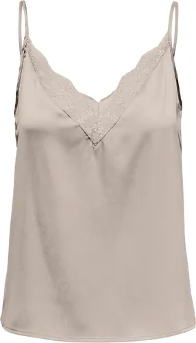 Only Top Onlvictoria Sl Lace Mix Singlet Wvn 15287104 Creme Dames