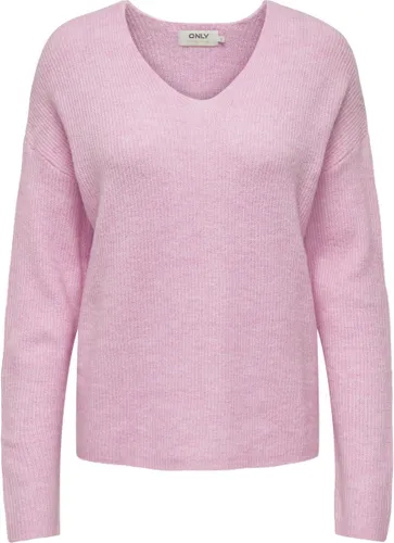 Only Trui Onlcamilla V-neck L/s Pullover Knt 15204588 Pink Lady Dames
