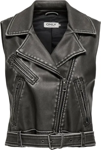 Only Vest Onlhalli Vera Faux Leather Waistcoa 15316827 Black Dames