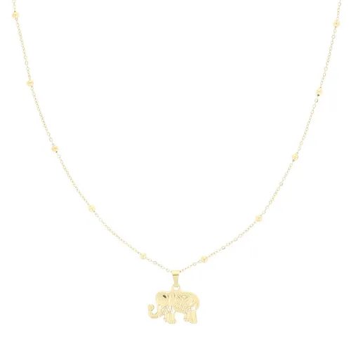 OOZOO Jewellery - goudkleurige ketting met olifant bedeltje - SN-2025