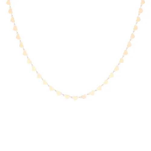 OOZOO Jewellery - rosé goudkleurige ketting met hartjes - SN-2014