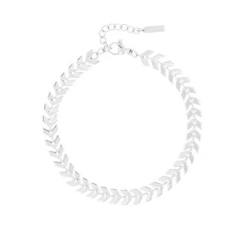 OOZOO Jewellery - zilverkleurige armband met V-schakel - SB-1006