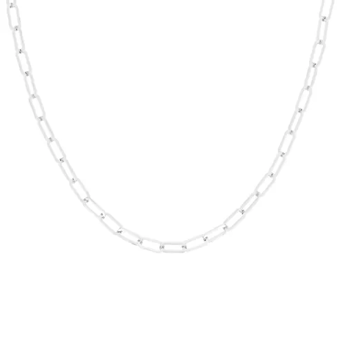 OOZOO Jewellery - zilverkleurige ketting met grove schakels - SN-2015