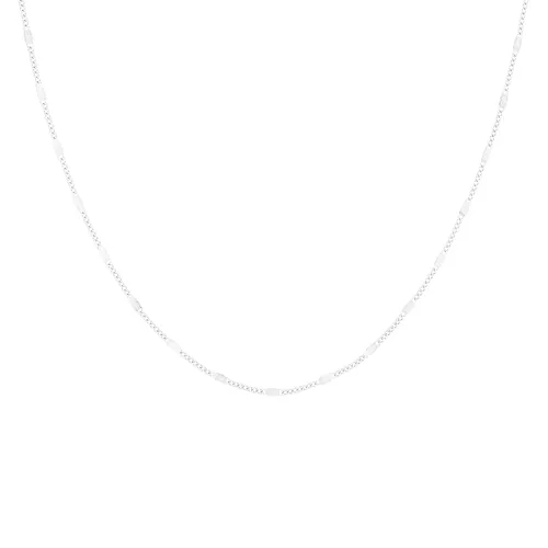OOZOO Jewellery - zilverkleurige ketting met klassiek detail - SN-2003