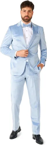 OppoSuits Blue Velvet Tuxedo - Heren Tuxedo Smoking met Vlinderdas - Chique - Blauw