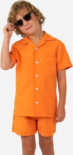 OppoSuits Kids The Orange - Jongens Zomer Set - Bevat Shirt En Shorts - Oranje