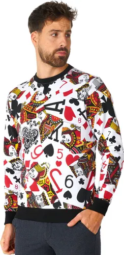 OppoSuits King of Clubs - Heren Sweater - Kaartspel Casino Trui - Meerkleurig