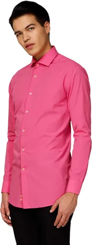 OppoSuits Mr. Pink Shirt - Heren Overhemd - Casual Effen Gekleurd - Roze