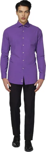 OppoSuits Purple Prince Shirt - Heren Overhemd - Casual Effen Gekleurd - Paars