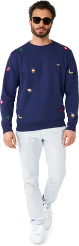 OppoSuits Summer Icons - Navy - Heren Sweater - Zomers Trui - Donkerblauw