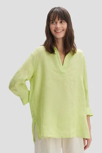 Opus Limoengroene linnen blouse