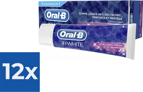 Oral-B 3D White Vitalize Tandpasta 75ml - Voordeelverpakking 12 stuks