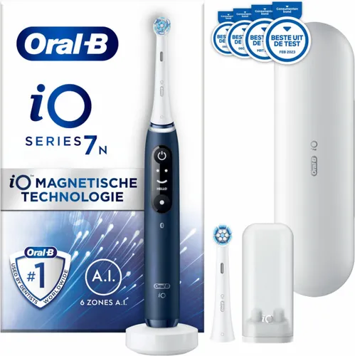 Oral-B Elektrische Tandenborstel iO Series 7N Blauw - 3 stuks - Voordeelverpakking