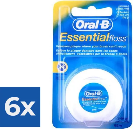 Oral-B Floss - Essential Floss 50 meter - Voordeelverpakking 6 stuks