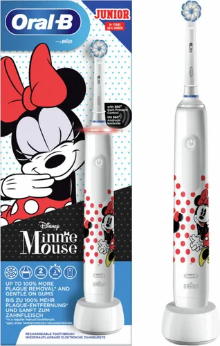 Oral-B Junior Minnie - Elektrische Tandenborstel - Powered By Braun - 1 Handvat en 1 opzetborstel