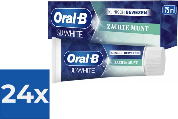 Oral-B Tandpasta 3D White Soft Mint - Voordeelverpakking 24 x 75 ml