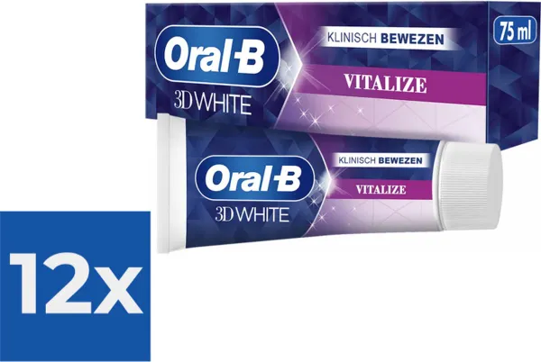 Oral-B Tandpasta 3D White Vitalize 75 ml - Voordeelverpakking 12 stuks