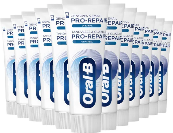 Oral-B Tandvlees & Glazuur Repair Origineel - Voordeelverpakking 12x75 ml - Tandpasta