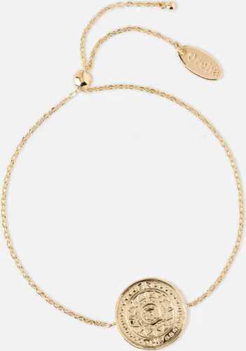 Orelia armband met ingegraveerd muntje goudkleurig